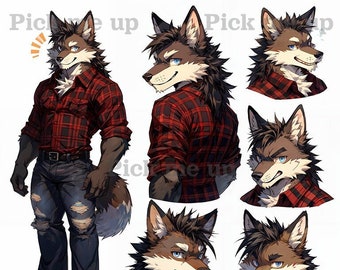 Furry Adoptable 036 Fox Edition - Fursona, Hoja de referencia de Furry Adopt