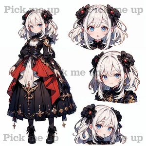 Adoptable 129 Female Girl Edition - Anime Adopt, OC Reference Sheet