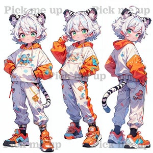 Furry Adoptable 015 Tiger Edition - Fursona, Furry Adopt Reference Sheet