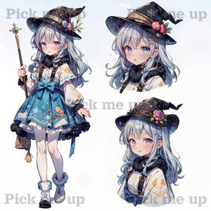 Adoptable 035 Witch Edition -  Anime Adopt, OC Reference Sheet