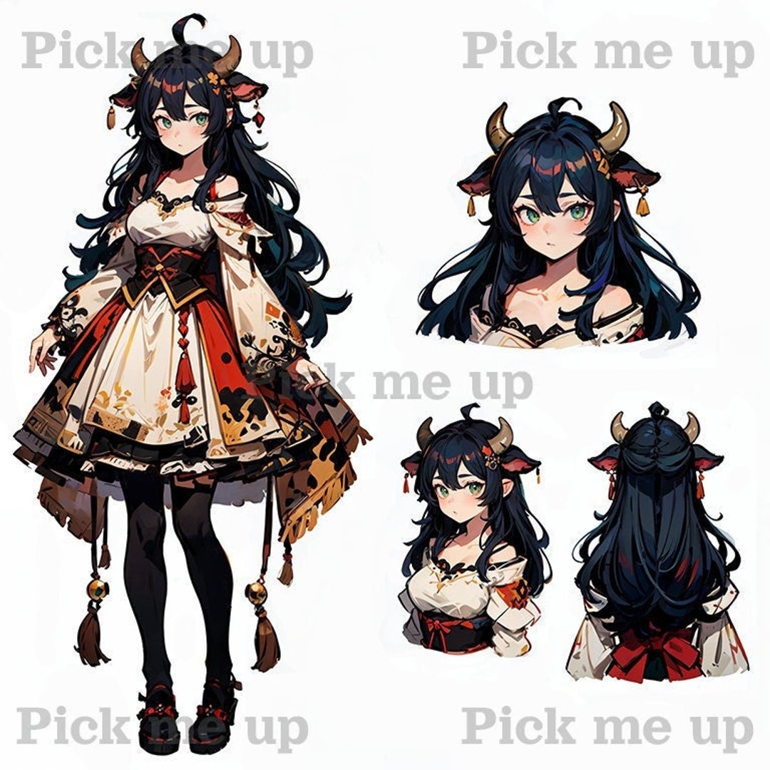 Adoptable 074 Cow Edition - Anime Adopt, OC Reference Sheet - Etsy