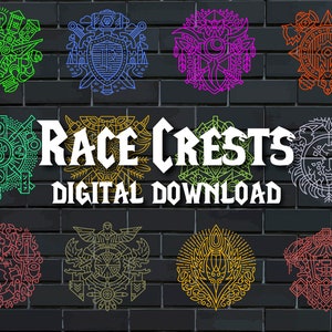WoW Race Crest digitale download SVG-bundel