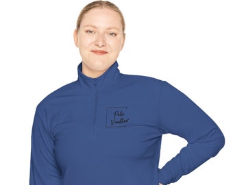 Pole Vaulter Quarter-Zip Pullover, Track and Field Gifts, Gifts for Pole Vaulters, Jumpers, Field Events, Warm Gear for Track Meets