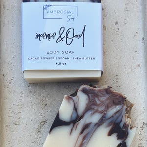 Incense & Oud Soap Bar / Cold Process Soap