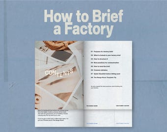 How to Brief a Factory Guide | Clothing Production Template | Apparel | Development Instructions
