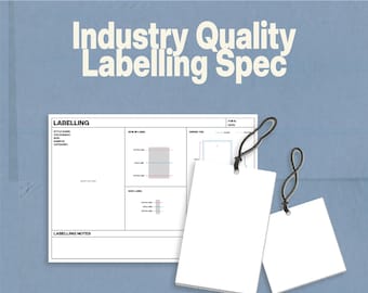 Fashion Labelling Brief Template | Editable Specification Sheet (Digital Download)