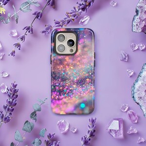 Pastel Rainbow Starry Phone Case, Iridescent Opalescent Inspired Case iPhone 16 15 14 13 12 Pro Max, Samsung S24 S23 Ultra Plus, Pixel 8 7 6