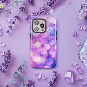Pastel Purple Dream Pattern Phone Case, Ethereal Aura Aesthetic Phone Cover iPhone 16 15 14 13 Pro Max, Samsung S24 S23 Ultra Plus, Pixel 8