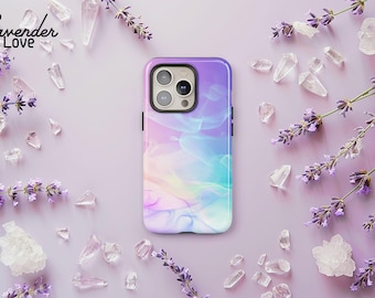 Pastel Aura Phone Case: Iridescent Rainbow Cover iPhone 17 16 15 14 13 Air Pro Max, Samsung Galaxy S25 S24 S23 S22 Ultra Plus, Pixel 9 8 7