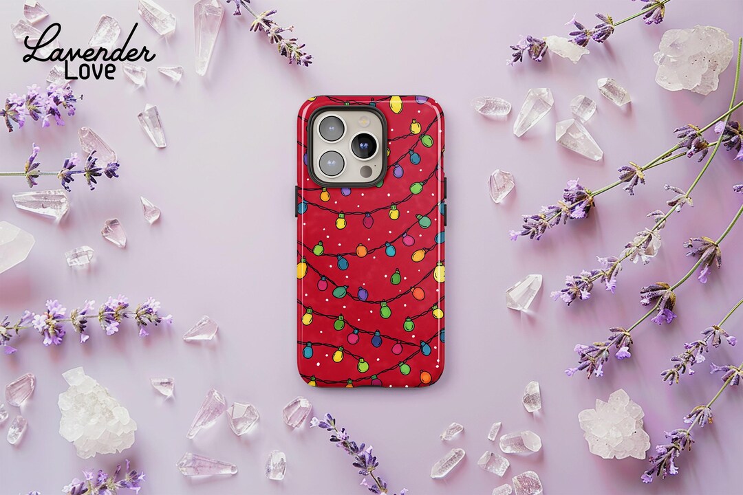 Christmas Lights Phone Case, Cute Holiday X-mas Case, Winter Gift Cover  iPhone 16 15 14 13 12 Pro Max, Samsung S24 S23 Ultra Plus, Pixel 8 7 - Etsy