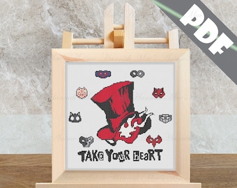 Persona 5 Take Your Heart Digital Cross-Stitch Pattern