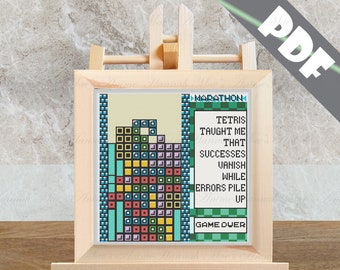 Tetris Digital Cross-Stitch Pattern