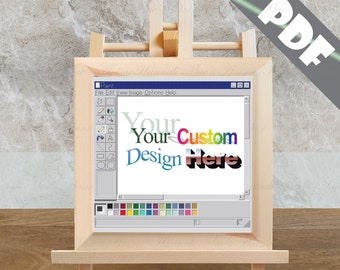 Customizable Digital MS Paint Cross-Stitch Pattern