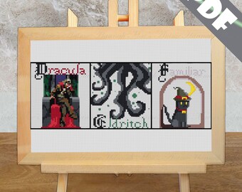 Gothabet Digital Cross-Stitch Pattern Series Part 2: D-F