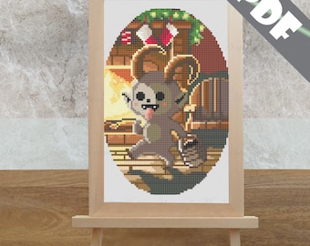 Creepy Christmas Legends: Krampus Digital Cross-Stitch Pattern