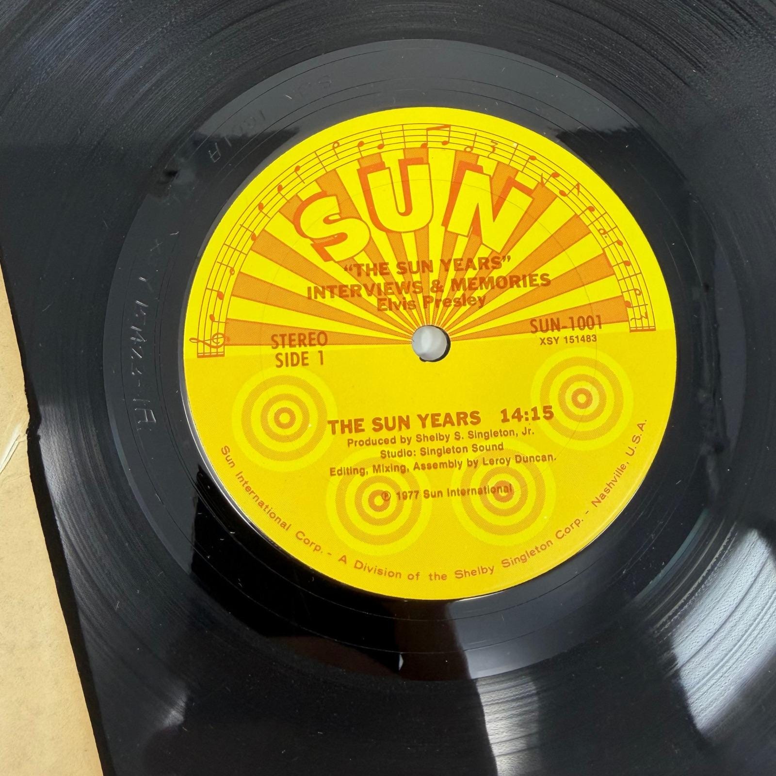 Elvis Presley the Sun Years Interviews and Memories Vinyl LP Record SUN ...
