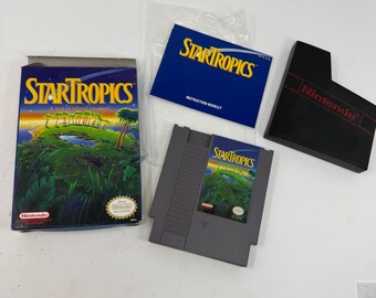 StarTropics Nintendo NES CIB Completo con Caja, Manual y Funda Antipolvo 1990