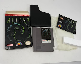 Alien 3 Nintendo NES Juego Completo CIB LJN 1992 Caja Original Manual Funda Antipolvo
