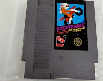 Cartucho de videojuego Excitebike Nintendo NES, serie original programable, color gris.
