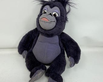 Peluche vintage de 1998 de Mattel Disney Tarzan Terk Gorilla, 12 pulgadas, sin probar.