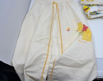 Zestaw 5 prześcieradeł do pieluszek Vintage Sears Kubuś Puchatek, lata 70. i 80.