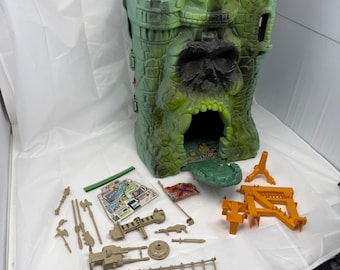 Vintage 1981 Mattel Masters of the Universe Castle Grayskull-speelsetaccessoires