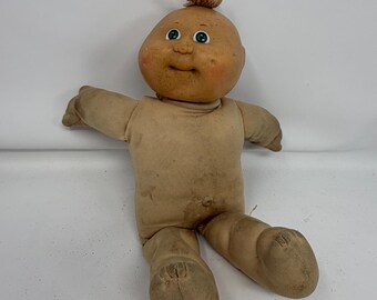 Muñeca Cabbage Patch Kids vintage de 1982, ojos verdes, mechón rubio, Coleco Signature