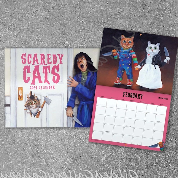 2024 Scaredy Cats Calendar Etsy