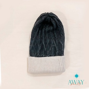 Black and Cream Reversible Adult Beanie, Alpaca wool winter hat Black and Cream, Beanie hat made of baby alpaca wool, Beanie&#39;s Hat, Alpaca