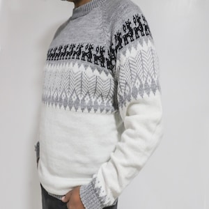 Gray Alpaca Sweater, Men Alpaca Sweater, Boho Sweater, Genuine Alpaca Wool, Alpaca Inca Sweater, Alpaca Wool Sweater, Peruvian,