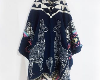 Unisex Alpaca Poncho.  EXCLUSIVELY HANDCRAFTED by Indigenous Hands!