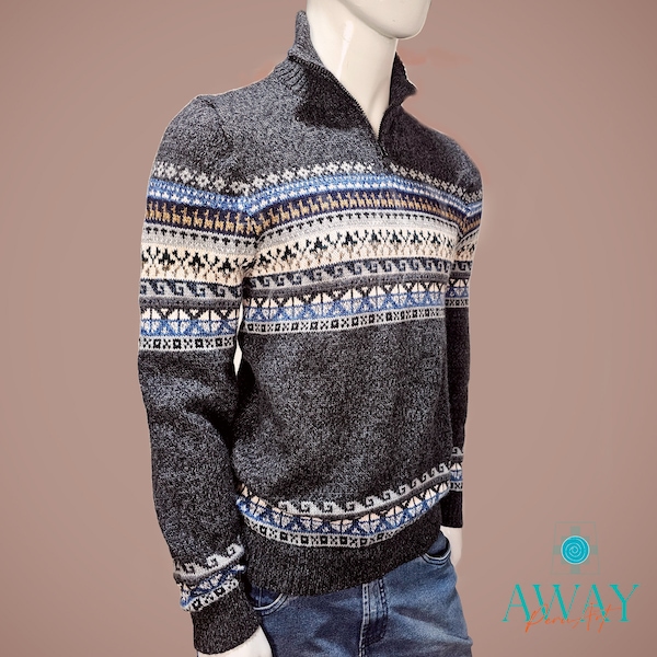 Alpaca sweater, Peruvian sweater, men's sweater, formal and casual sweater for men