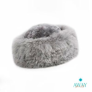 Gray Baby Alpaca Hat | Handmade Genuine Baby Alpaca Extra Fine Fur | Luxury Baby Alpaca Hat for Women