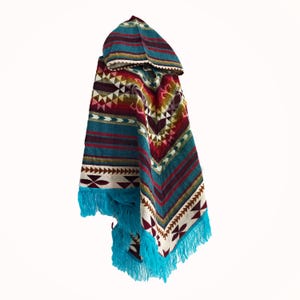 Handgjord alpackaponcho: Unisex ecuadoriansk ullsjal
