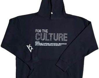 Handmade Step into Style and Comfort with our Culture Crystal Hoodie: Now Available in All Sizes for Both Men