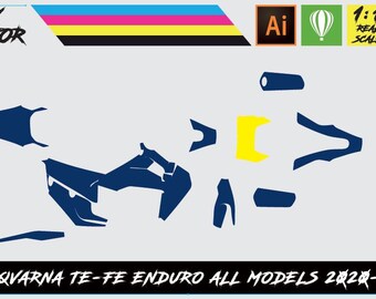 Husqvarna TE-FE All Models 2020-23 Vector Template