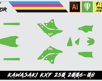 Kawasaki KXF250 2006-08 Vector Template