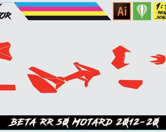 Beta RR50 Motard 2012-20 Vector Template