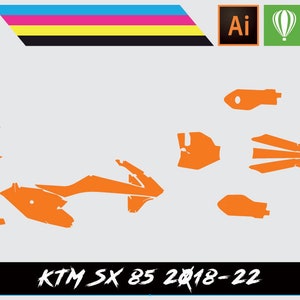 KTM SX 85 2018-22 Vector Template