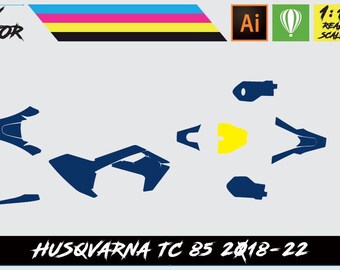 Husqvarna TC85 2018-22 Vector Template
