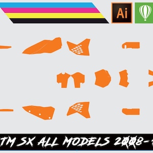 KTM SX All Models 2008-11 Vector Template