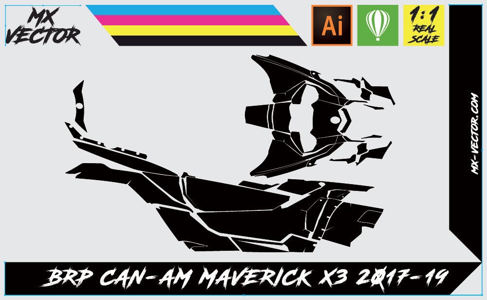 Can-am Maverick X3 2017-19 Vector Template - Etsy