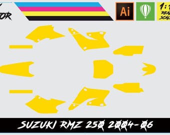 Suzuki RMZ250 2004-06 Vector Template