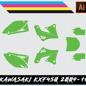 カワサキ KXF450 2009-11 ベクター テンプレート