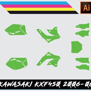 カワサキ KXF450 2006-08 ベクター テンプレート