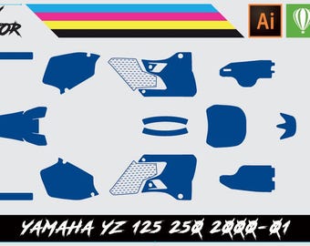 Yamaha YZ125 - YZ250 2000-01 Vector Template