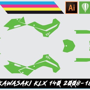 Kawasaki KLX 140 2008-18 Vector Template