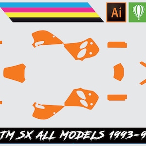KTM SX All Models 1993-97 Vector Template