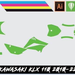 Kawasaki KLX 110 2010-22 Vector Template