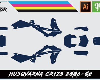 Husqvarna CR125 2006-08 Vector Template
